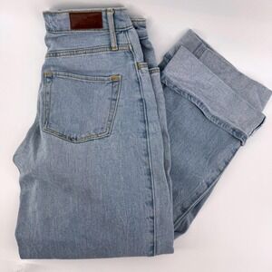 Hollister Women 3S Short Ultra High Rise Dad Jean Light Wide Leg 26x29 Cuffed